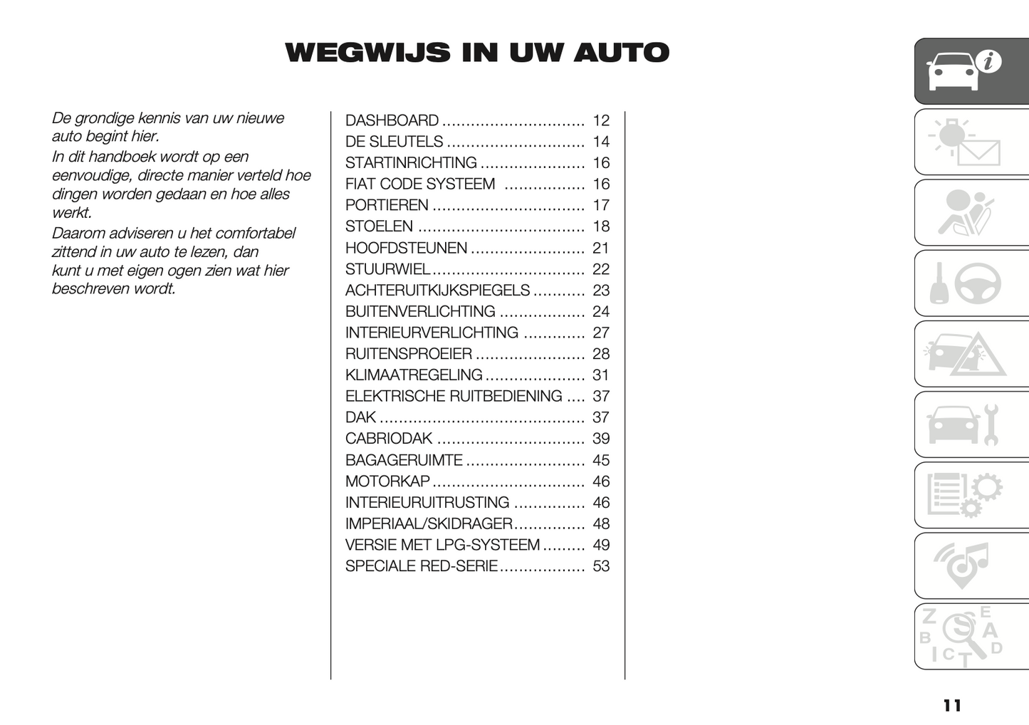 2023-2024 Fiat 500/500C Owner's Manual | Dutch