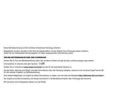2024-2026 Fiat 500X Owner's Manual | German