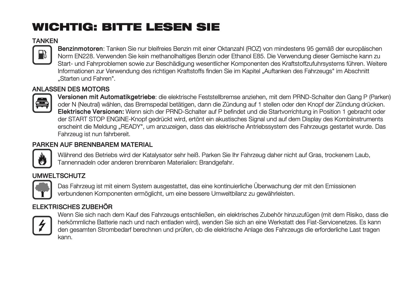 2025-2026 Fiat 600 Bedienungsanleitung | Deutsch