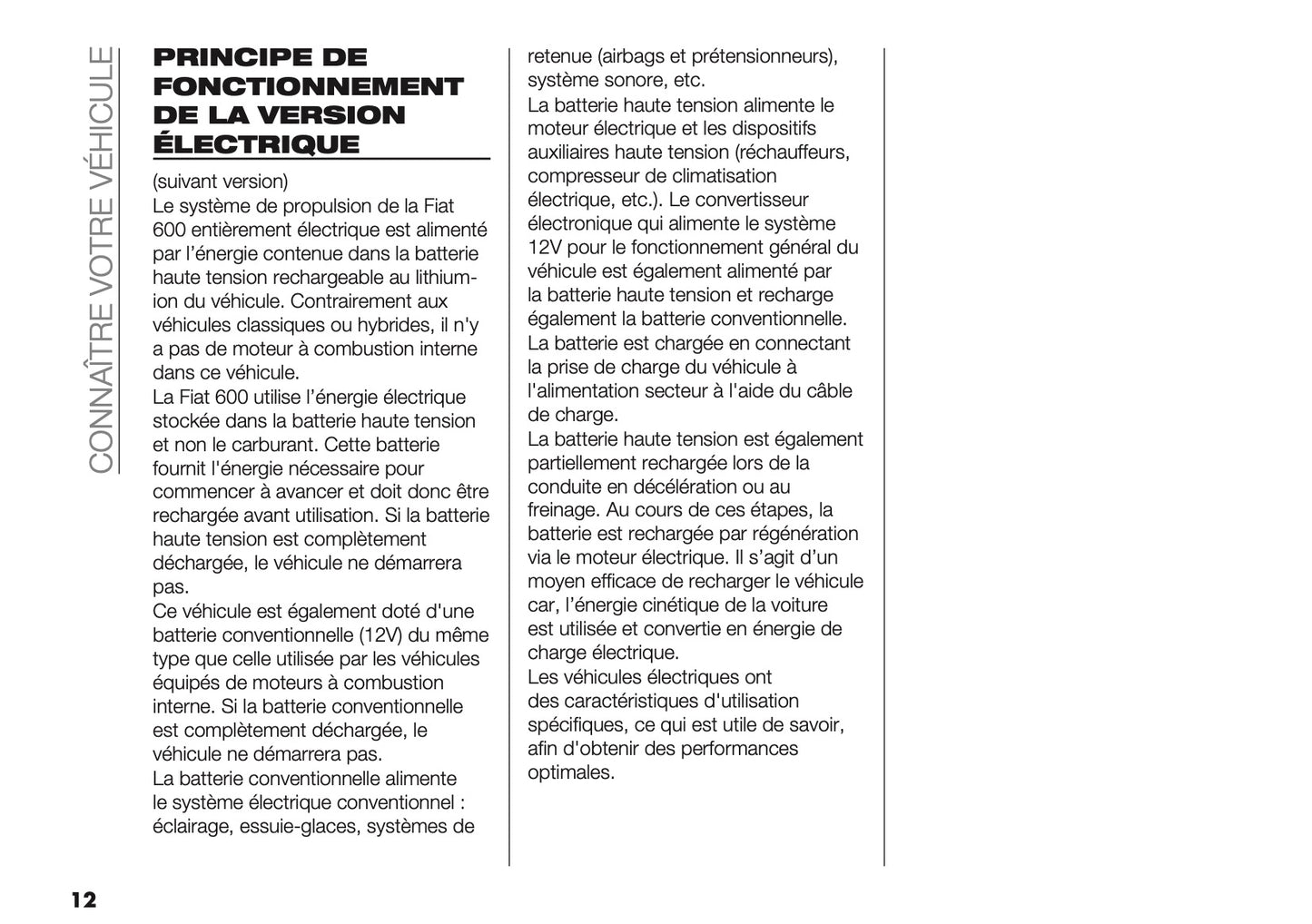 2025-2026 Fiat 600 Owner's Manual | French