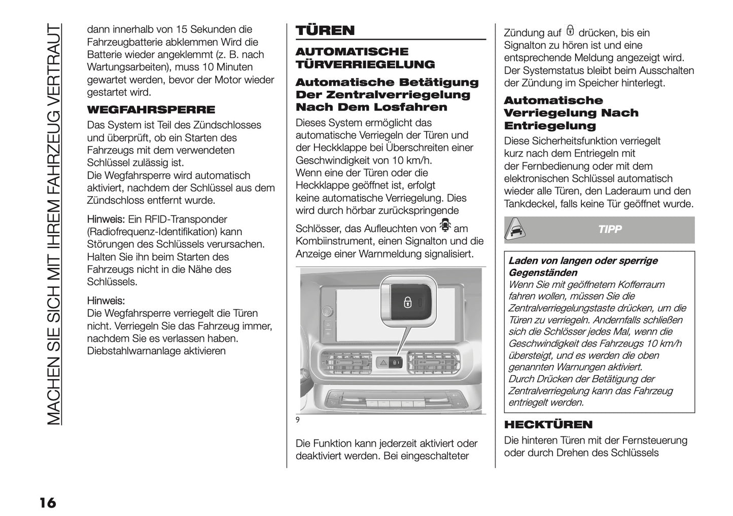 2025 Fiat Doblò Bedienungsanleitung | Deutsch