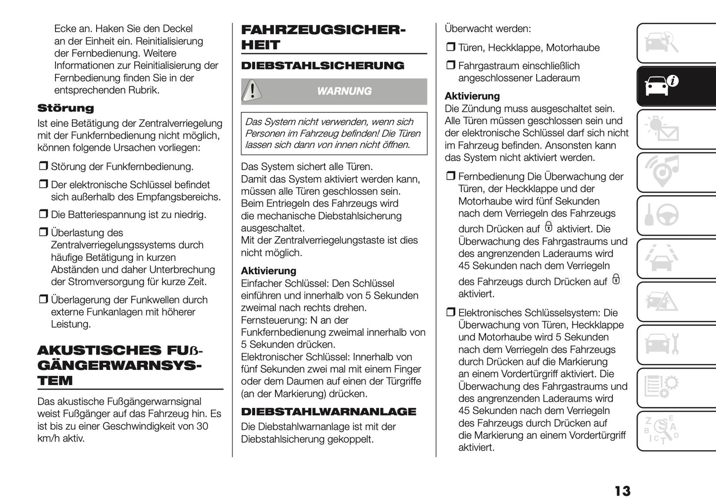 2026 Fiat Doblò Bedienungsanleitung | Deutsch