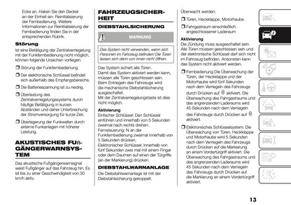 2026 Fiat Doblò Bedienungsanleitung | Deutsch