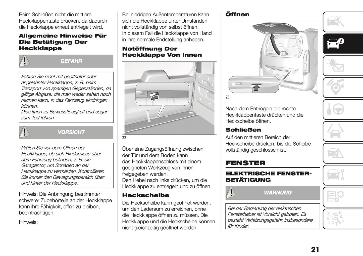 2026 Fiat Doblò Bedienungsanleitung | Deutsch