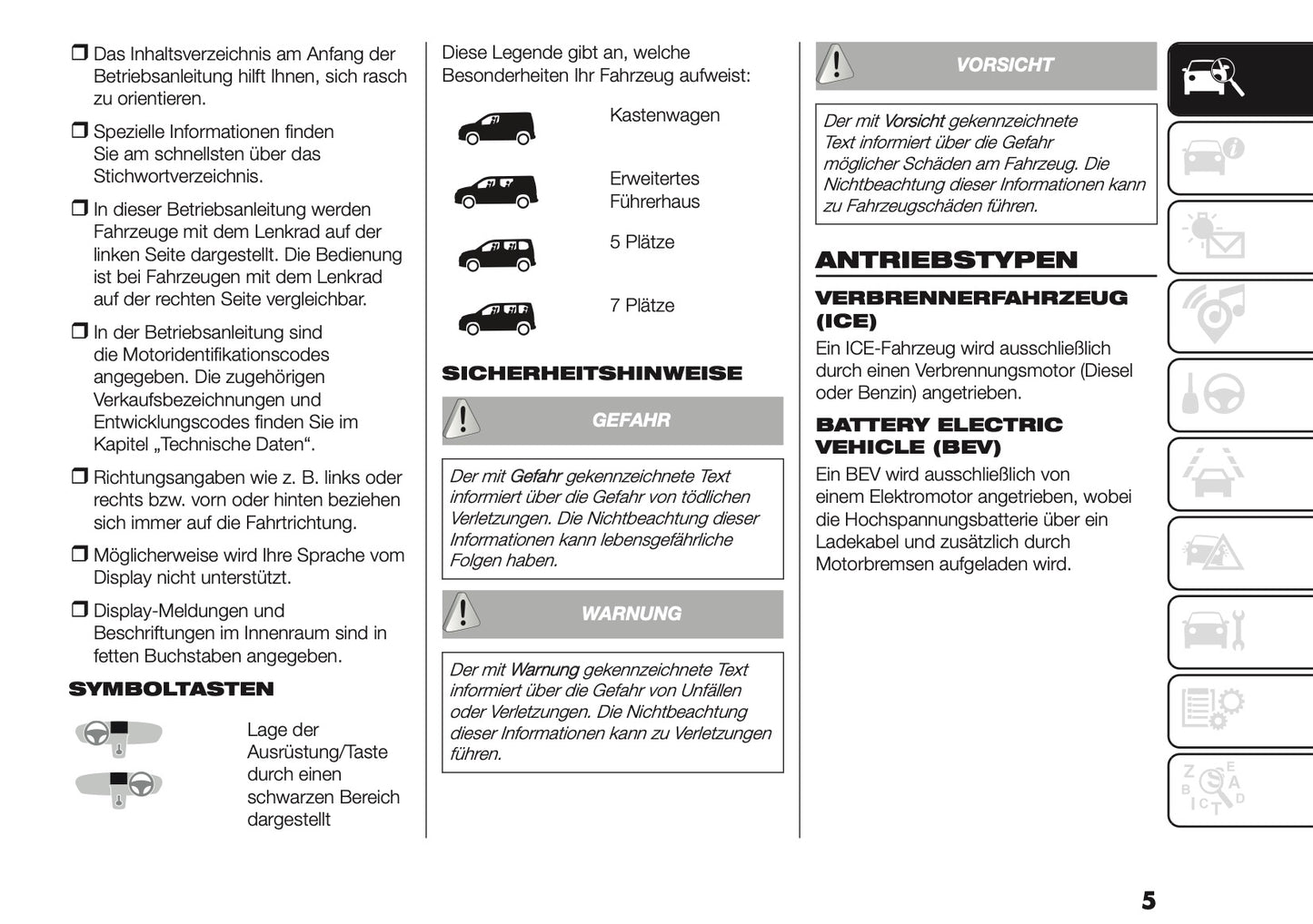 2026 Fiat Doblò Bedienungsanleitung | Deutsch