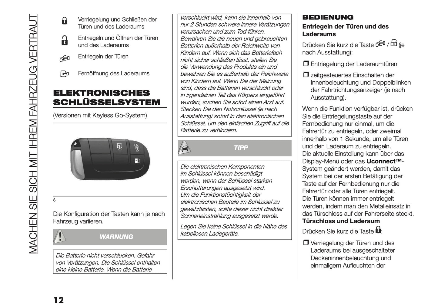 2025-2026 Fiat Ducato Bedienungsanleitung | Deutsch