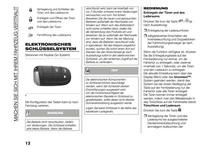 2025-2026 Fiat Ducato Bedienungsanleitung | Deutsch