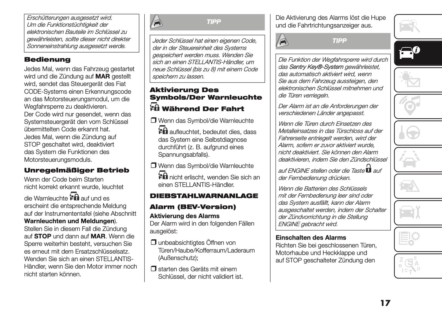 2025-2026 Fiat Ducato Bedienungsanleitung | Deutsch