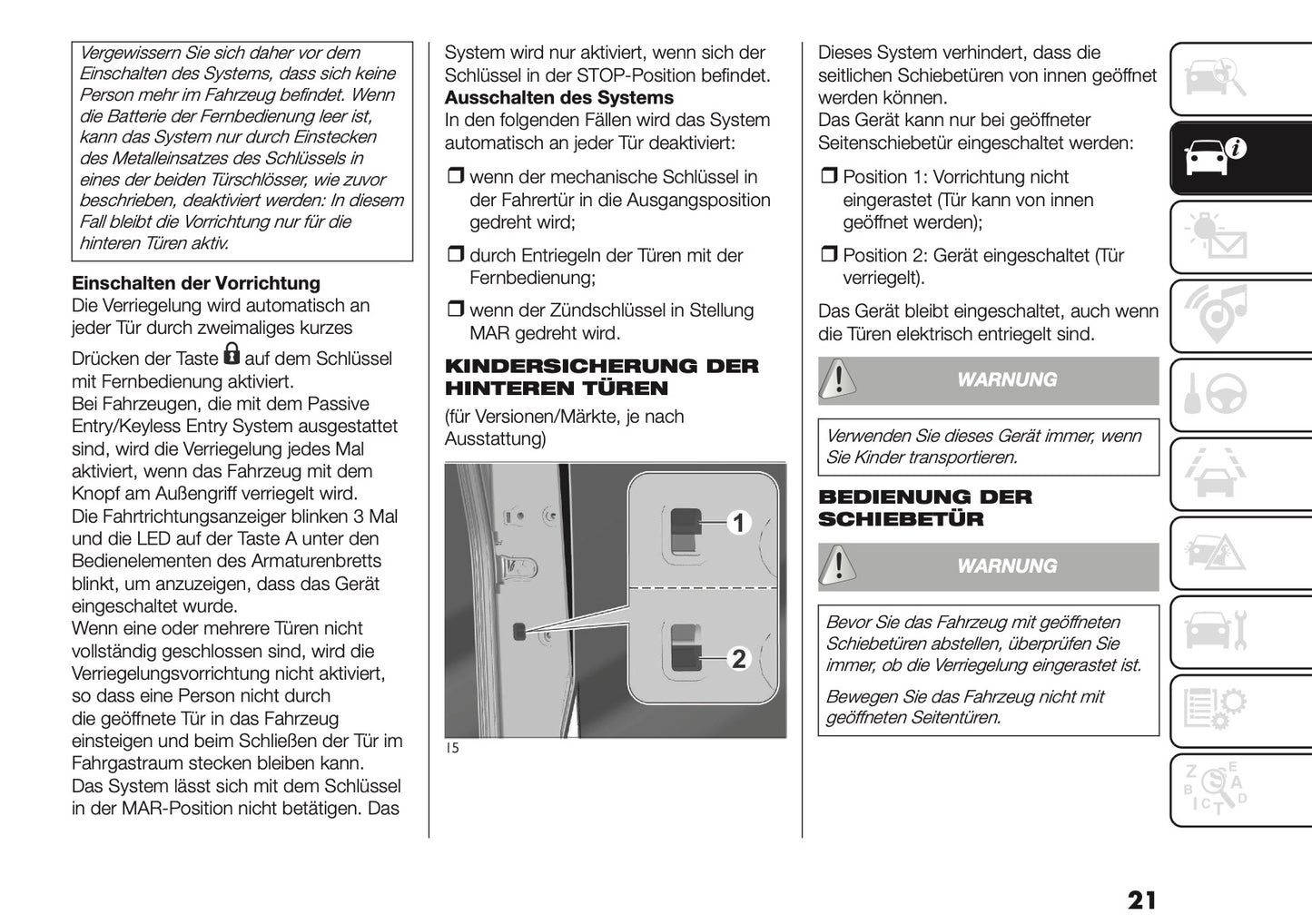 2025-2026 Fiat Ducato Bedienungsanleitung | Deutsch