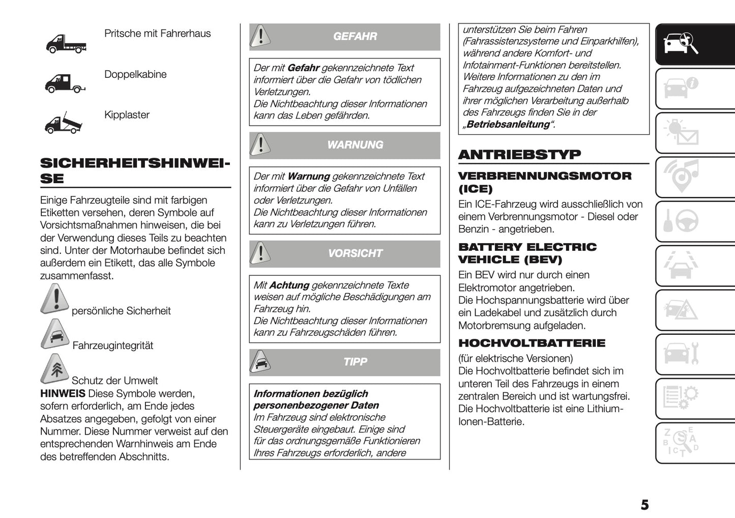 2025-2026 Fiat Ducato Bedienungsanleitung | Deutsch