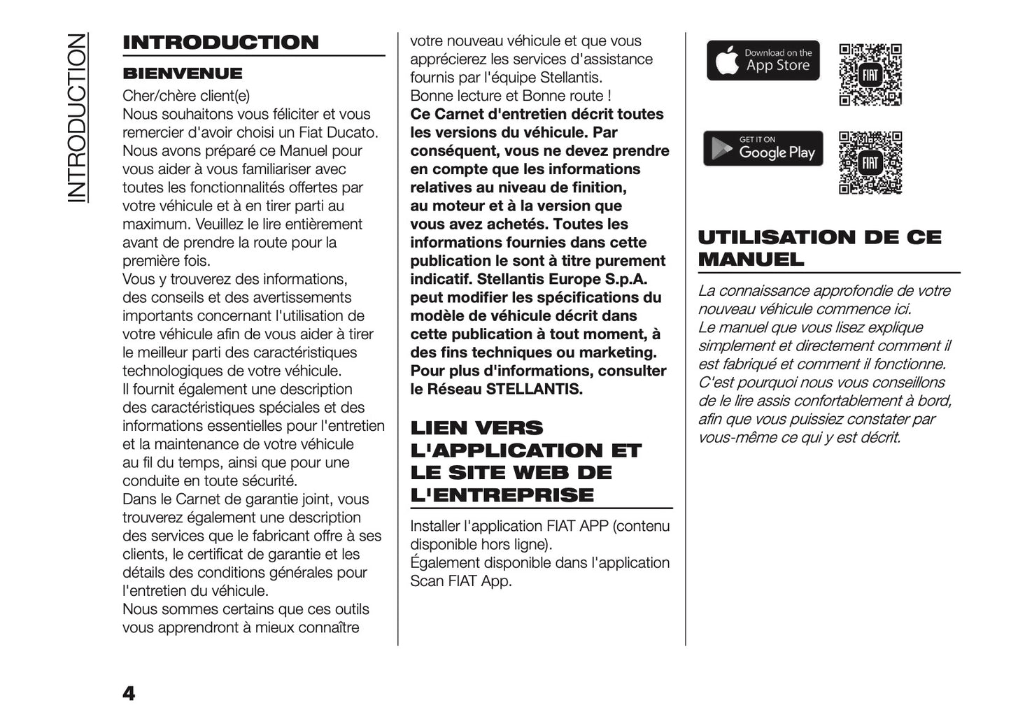 2025-2026 Fiat Ducato Owner's Manual | French