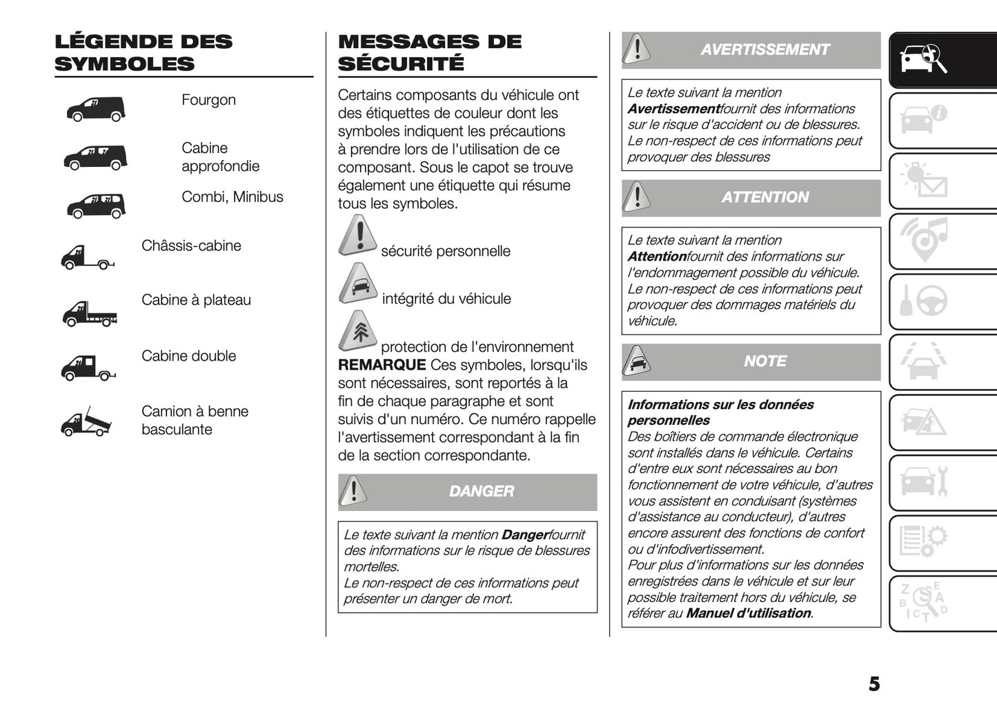 2025-2026 Fiat Ducato Owner's Manual | French