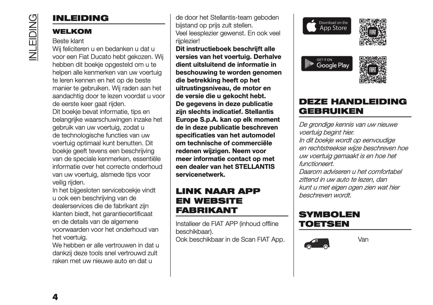 2025-2026 Fiat Ducato Owner's Manual | Dutch