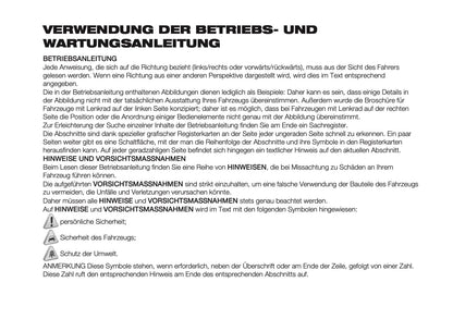 2026 Fiat Panda/Pandina Bedienungsanleitung | Deutsch