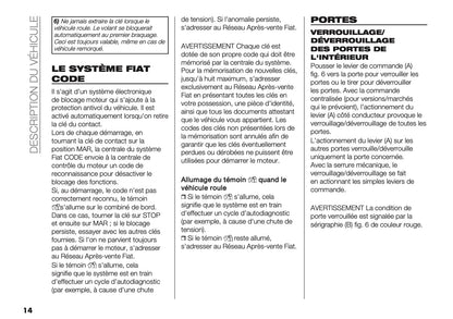 2026 Fiat Panda/Pandina Owner's Manual | French