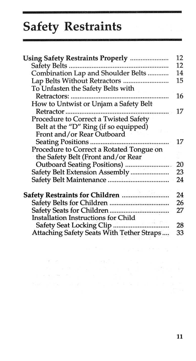 1993 Ford Bronco Owner's Manual | English