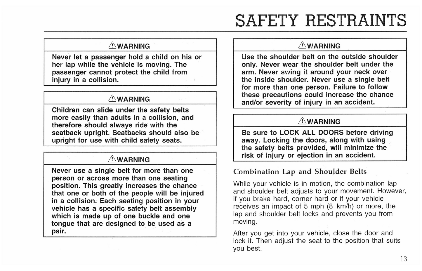 1996 Ford F&B Series Diesel Owner's Manual | English