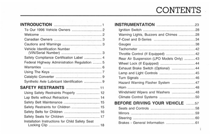 1996 Ford F&B Series Diesel Owner's Manual | English