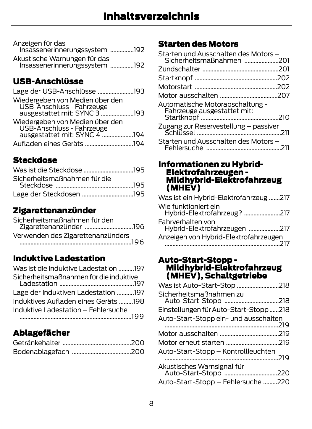 2023-2024 Ford Focus Bedienungsanleitung | Deutsch