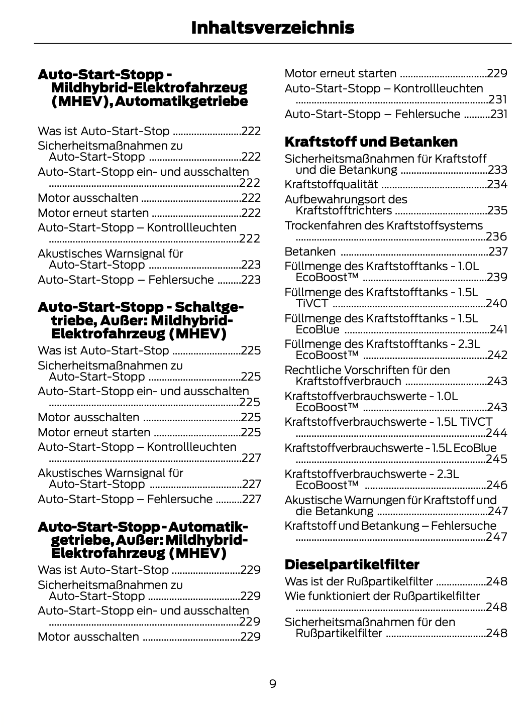 2023-2024 Ford Focus Owner's Manual | German