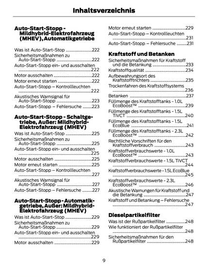 2023-2024 Ford Focus Bedienungsanleitung | Deutsch