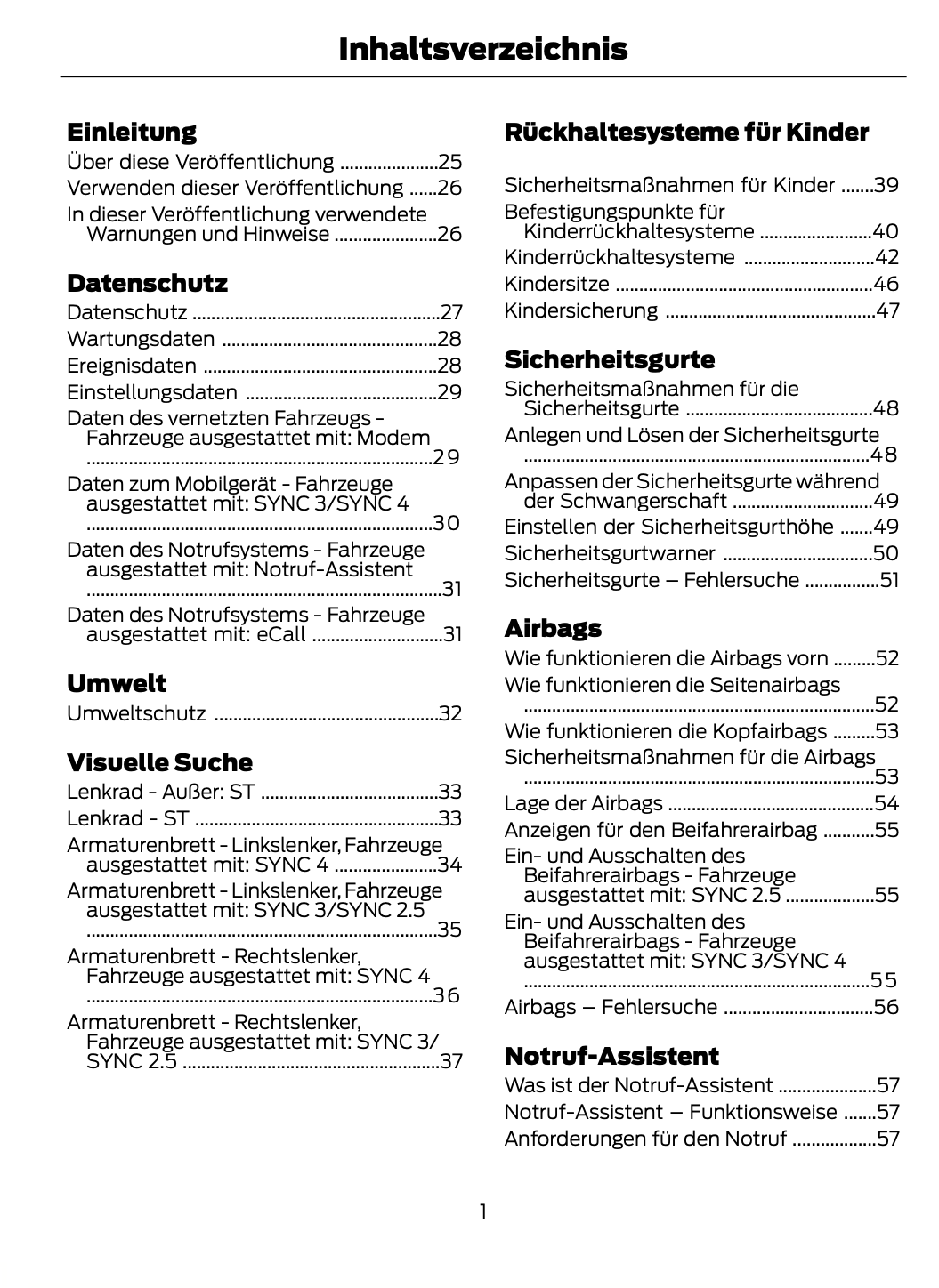 2023-2024 Ford Focus Bedienungsanleitung | Deutsch