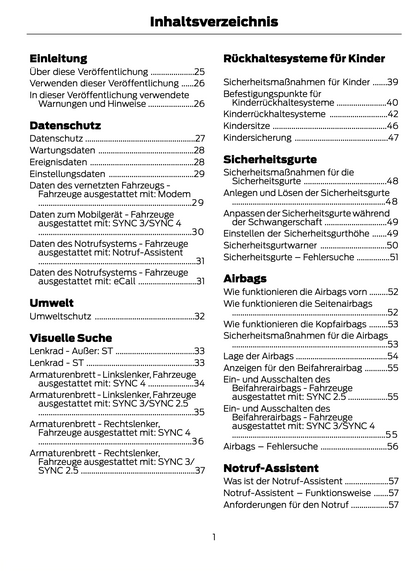 2023-2024 Ford Focus Owner's Manual | German