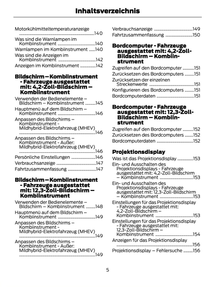 2023-2024 Ford Focus Bedienungsanleitung | Deutsch