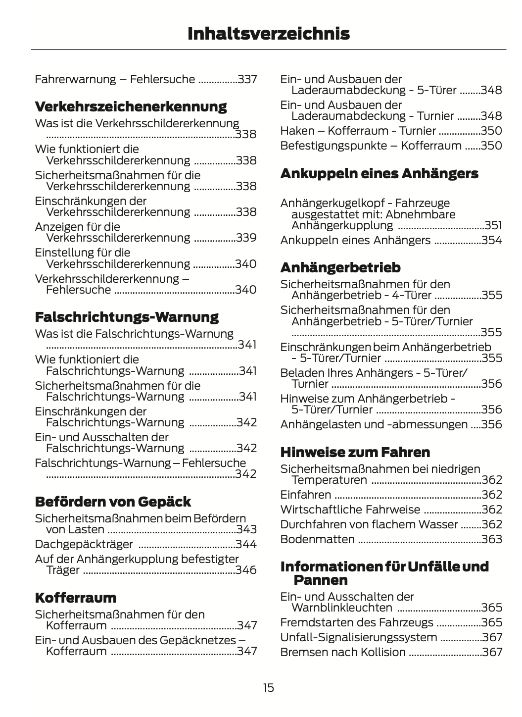 2024 Ford Focus Bedienungsanleitung | Deutsch