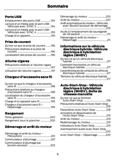 2023-2024 Ford Focus Bedienungsanleitung | Französisch