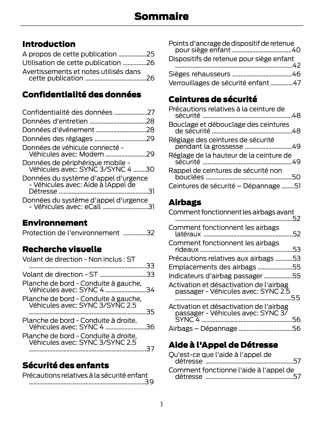 2023-2024 Ford Focus Bedienungsanleitung | Französisch