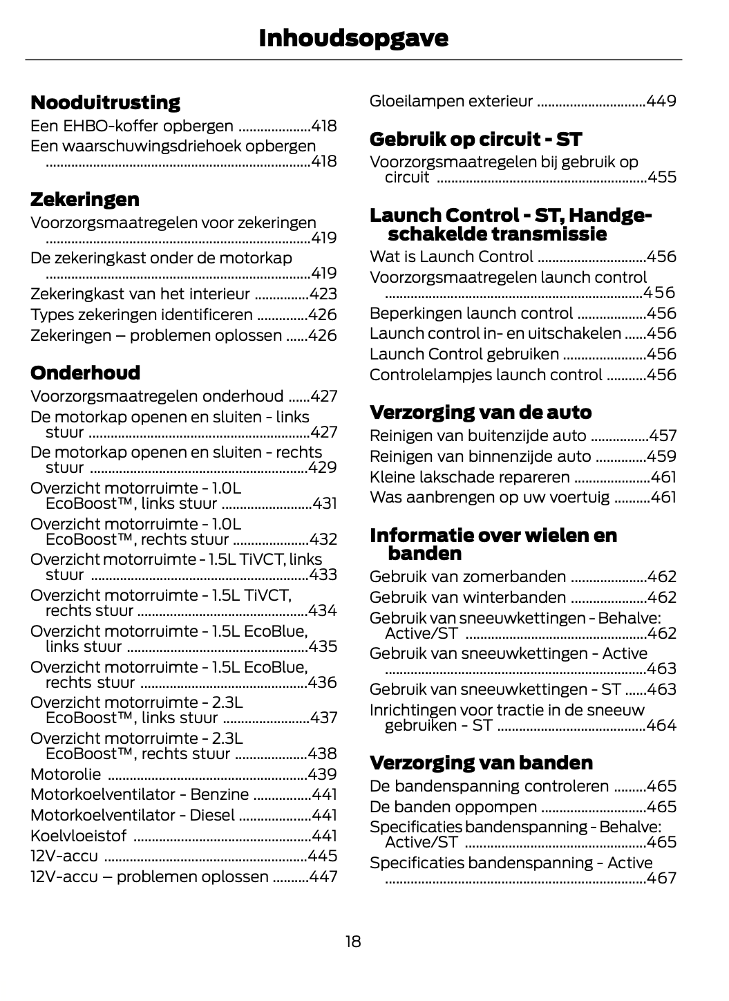 2023-2024 Ford Focus Bedienungsanleitung | Niederländisch