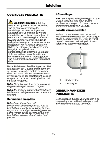 2023-2024 Ford Focus Bedienungsanleitung | Niederländisch