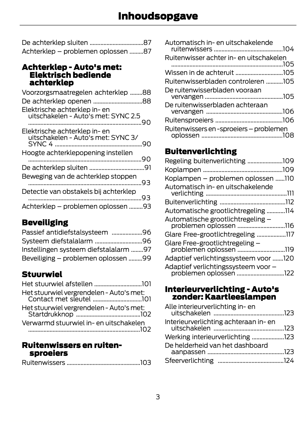 2023-2024 Ford Focus Bedienungsanleitung | Niederländisch