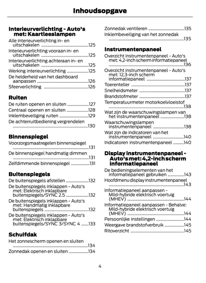 2023-2024 Ford Focus Bedienungsanleitung | Niederländisch