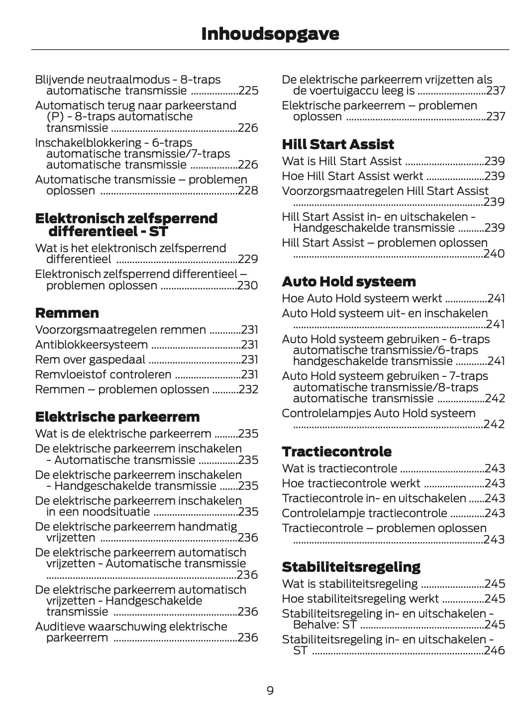 2024-2025 Ford Focus Owner's Manual | Dutch