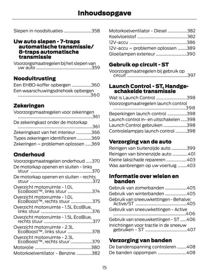 2024-2025 Ford Focus Owner's Manual | Dutch