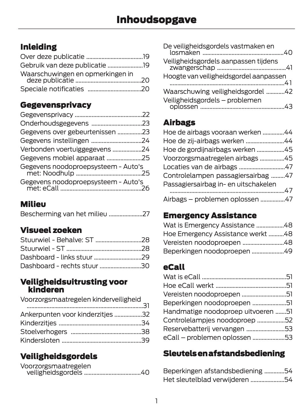 2024-2025 Ford Focus Owner's Manual | Dutch