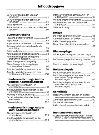 2024-2025 Ford Focus Owner's Manual | Dutch