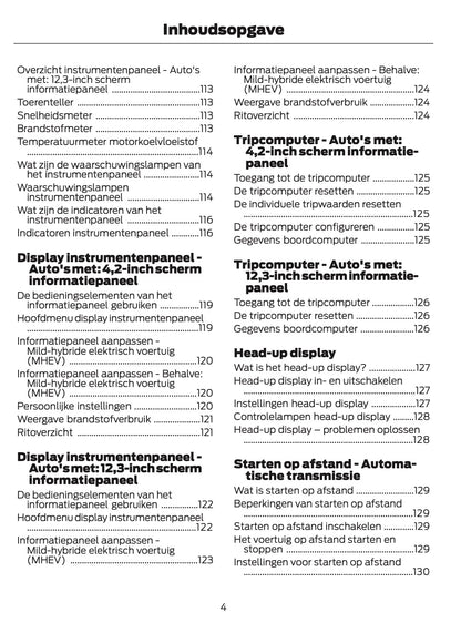 2024-2025 Ford Focus Owner's Manual | Dutch