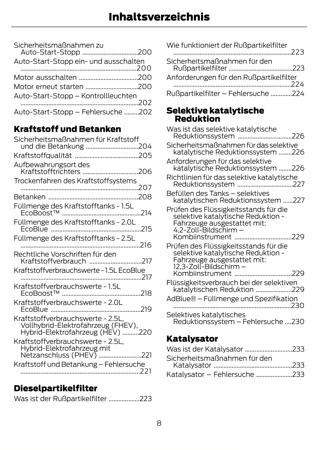 2022-2024 Ford Kuga Bedienungsanleitung | Deutsch