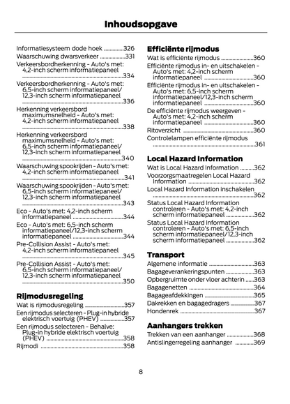 2021-2022 Ford Kuga Owner's Manual | Dutch