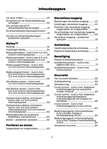 2021-2022 Ford Kuga Owner's Manual | Dutch