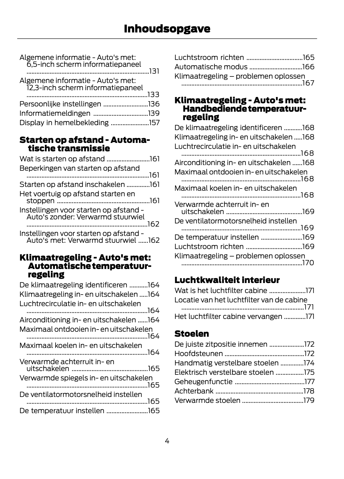 2021-2022 Ford Kuga Owner's Manual | Dutch