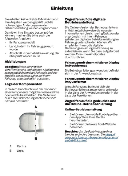 2024-2025 Ford Mustang Bedienungsanleitung | Deutsch