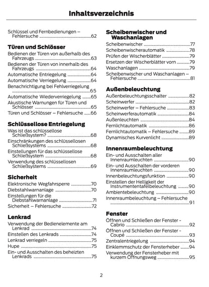 2024-2025 Ford Mustang Bedienungsanleitung | Deutsch