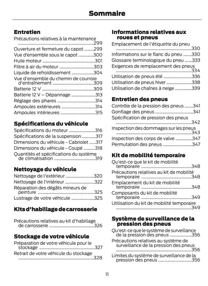 2025-2026 Ford Mustang Owner's Manual | French