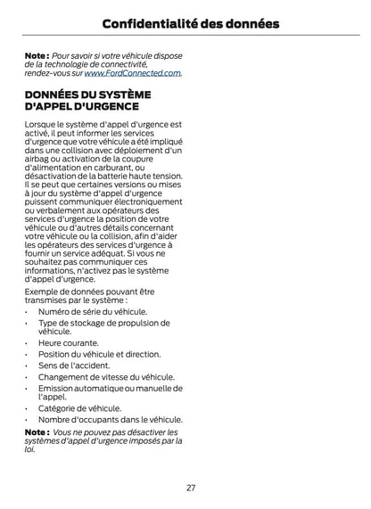 2025-2026 Ford Mustang Owner's Manual | French