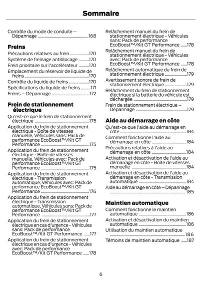 2025-2026 Ford Mustang Owner's Manual | French