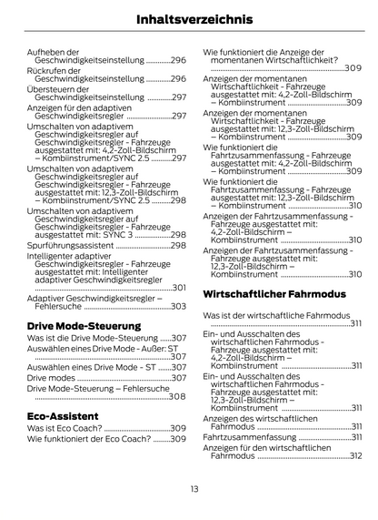 2023-2024 Ford Puma Owner's Manual | German